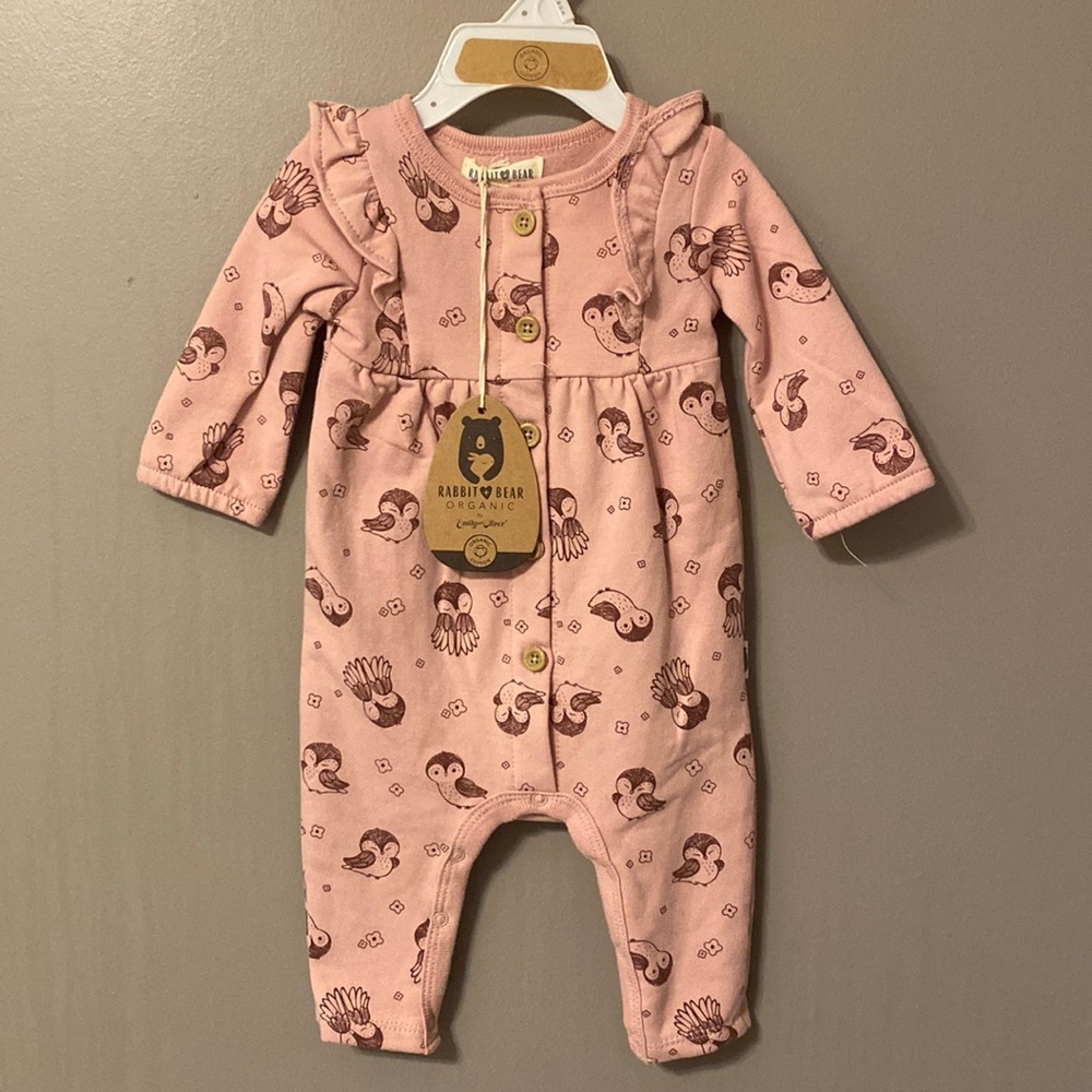 Rabbit and Bear 100% Organic Infant 3-6 Months One Piece